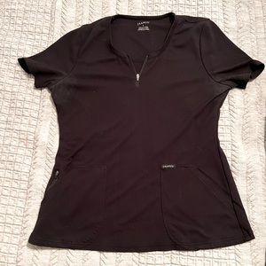 Jaanuu black L 4 pocket V neck with zipper